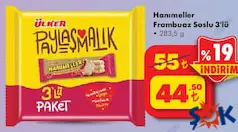 ÜLKER HANIMELLER FRAMBUAZ SOSLU 3'LÜ 283,5 G ÜLKER HANIMELLER FRAMBUAZ SOSLU 3'LÜ 283,5 G